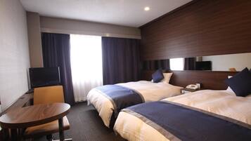 1 bedroom, desk, blackout drapes, iron/ironing board