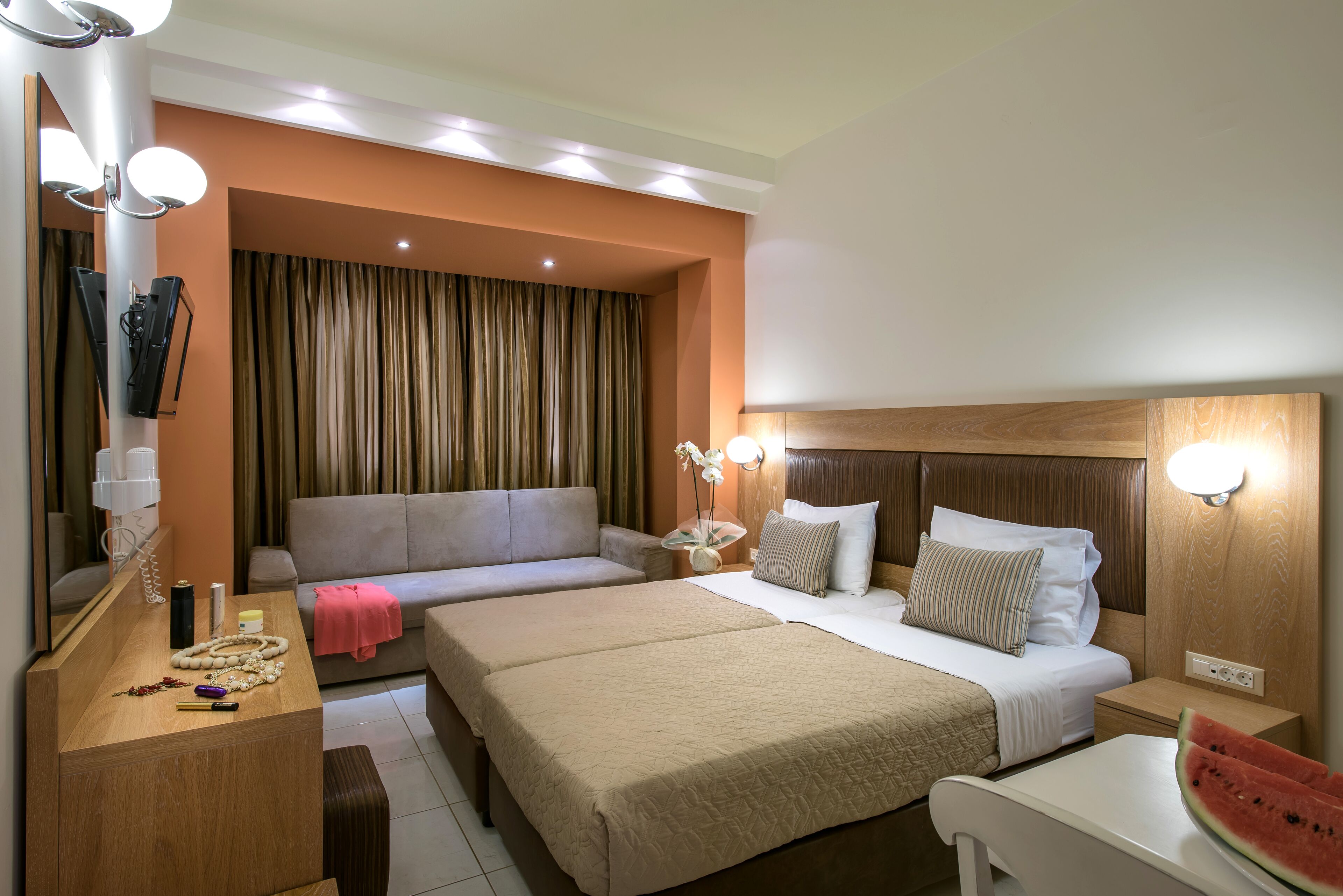 Soundproofing, cribs (free), WiFi (free), bed sheets