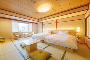 Kamar Twin Superior, Bebas Asap Rokok, pemandangan kebun (Japanese Style / Renovate on Nov 2024) | Selimut bulu angsa, brankas, dan didekorasi berbeda-beda