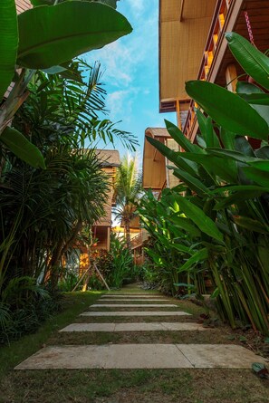 Vue depuis lâhĂ©bergement