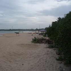 在海滩