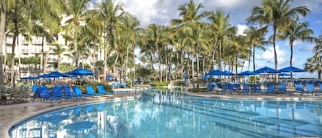 2 outdoor pools, cabanas (surcharge), pool umbrellas