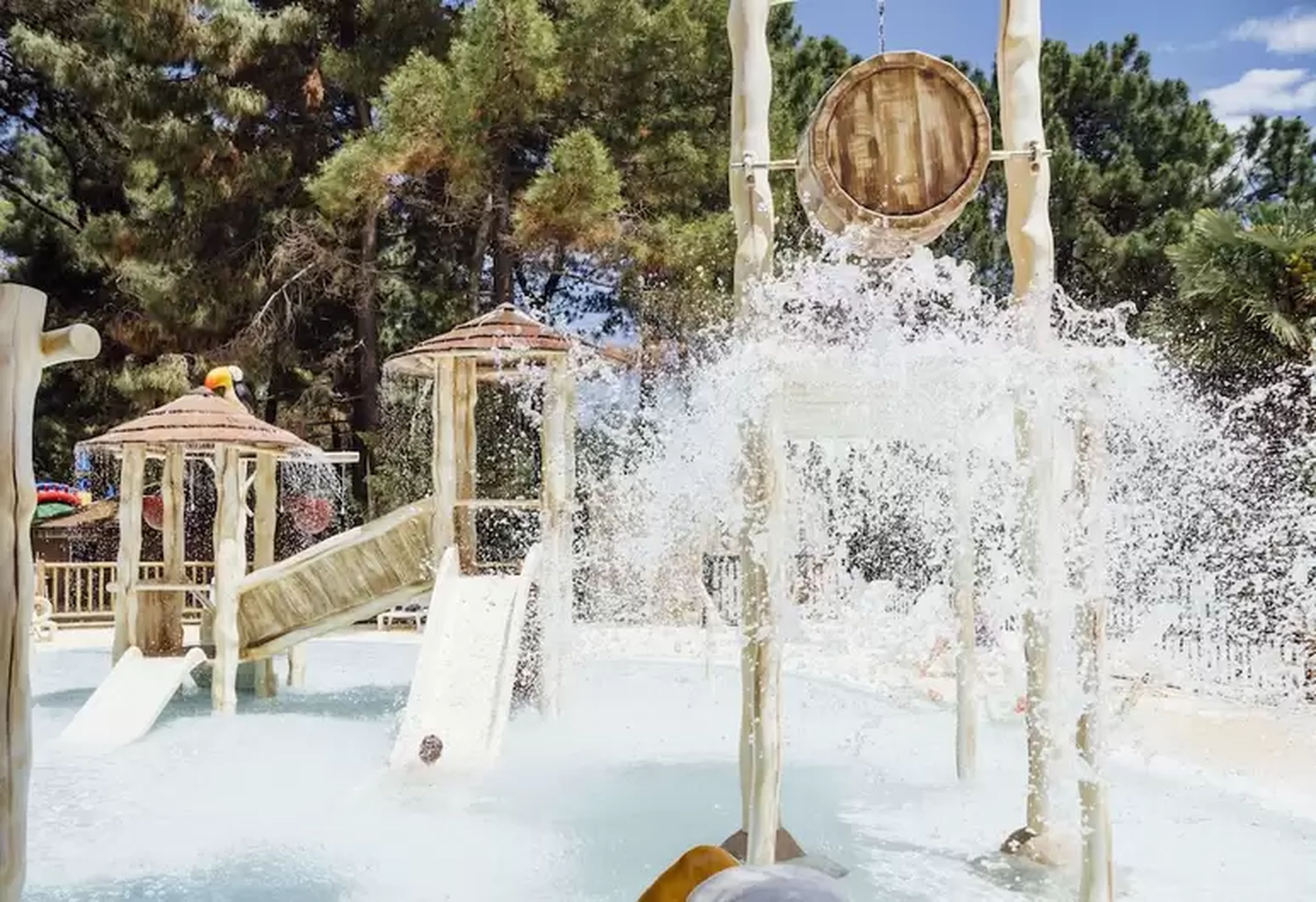 季節性室外游泳池，提供日光浴躺椅