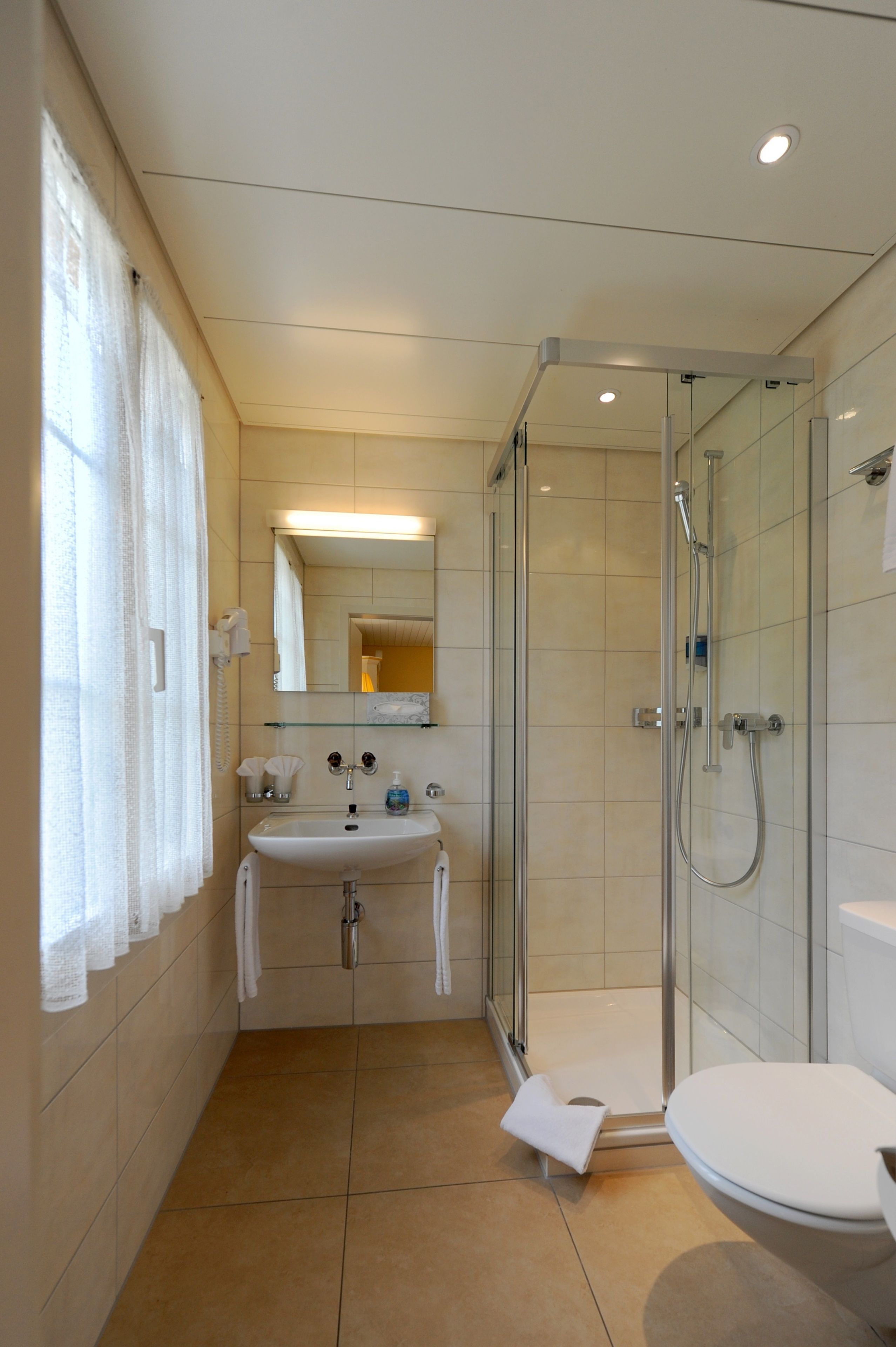 double room, city view | bathroom | shower, towels