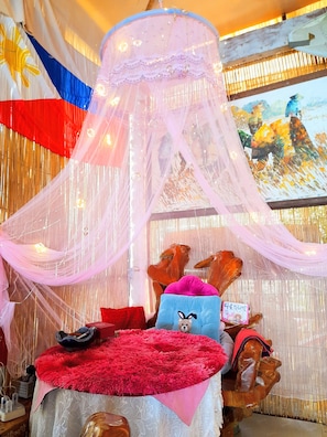 Breakfast, lunch, dinner served; Filipino cuisine, pool views