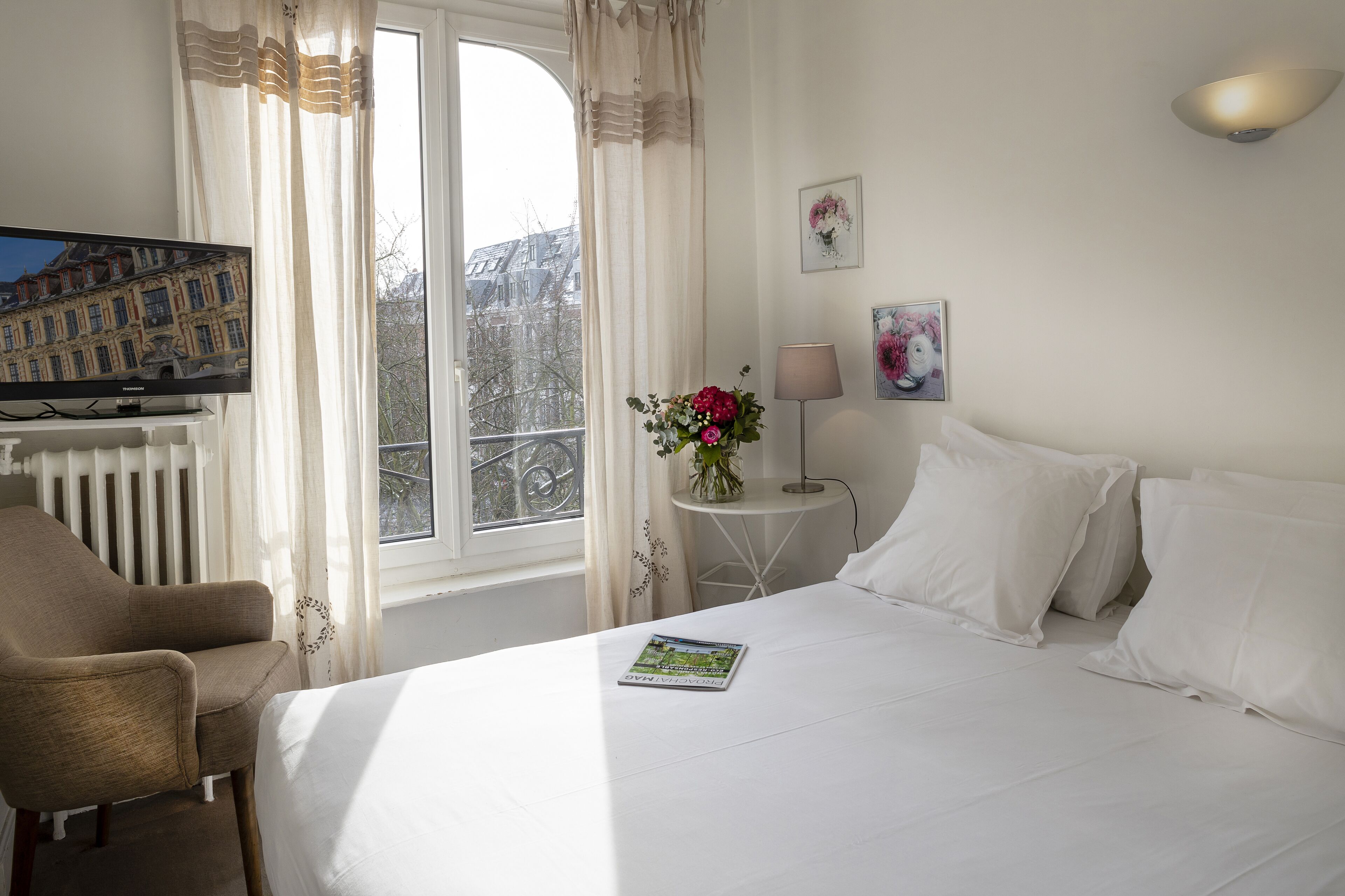 premium bedding, iron/ironing board, free wifi, bed sheets