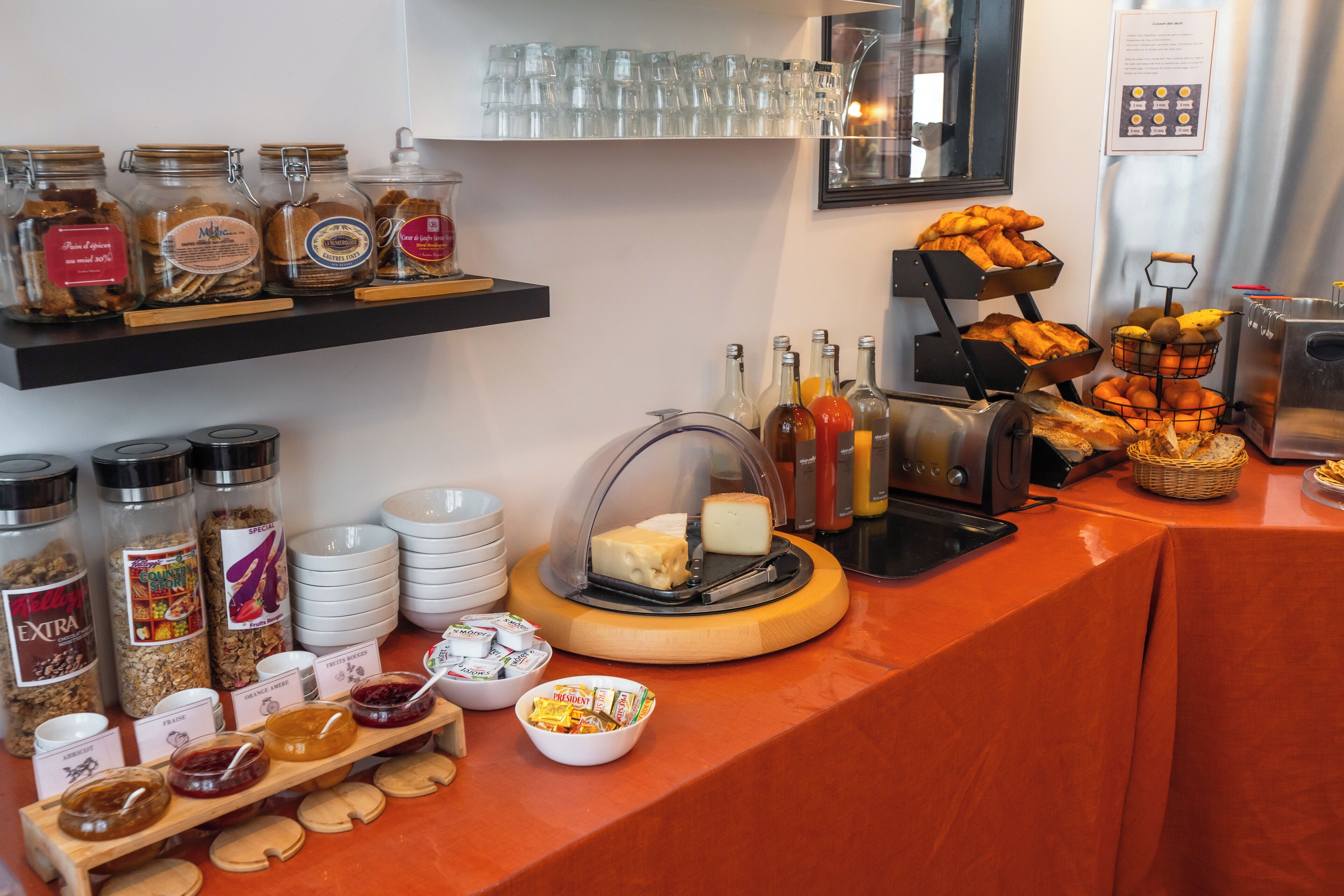 daily buffet breakfast (eur 13 per person)