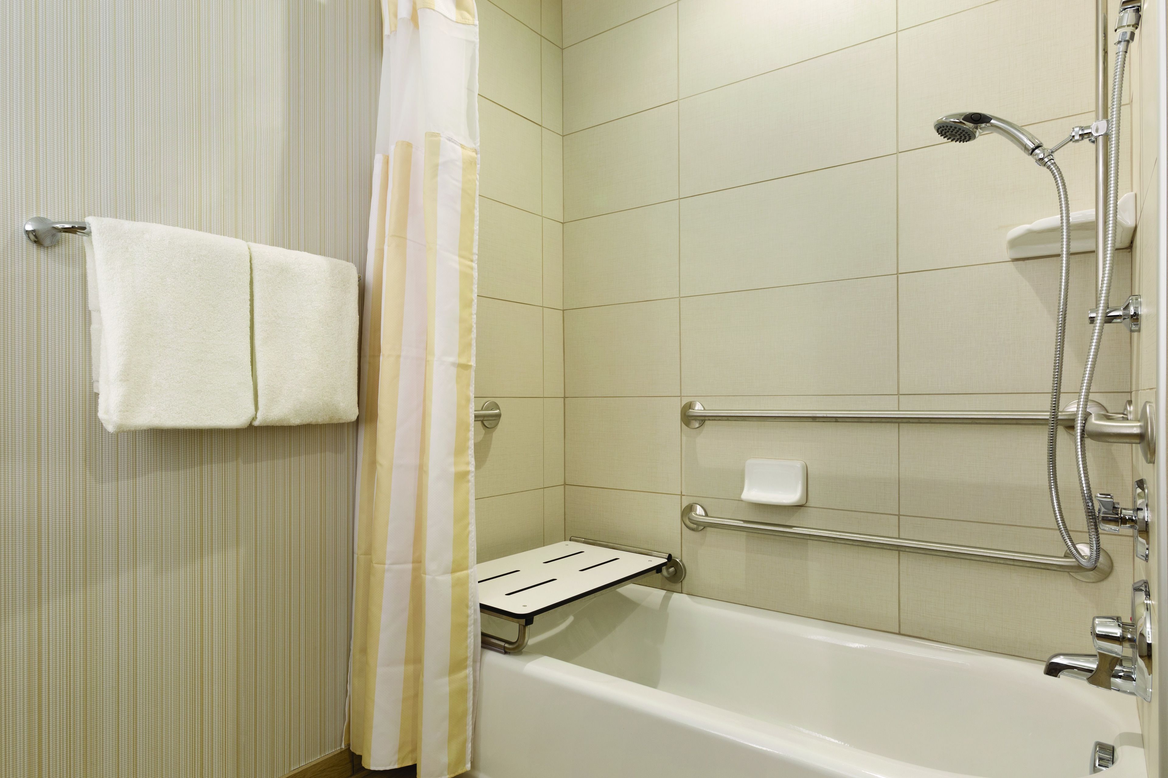 free toiletries, hair dryer, towels, soap