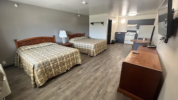 Studio, 2 Queen Beds, Smoking | Free WiFi, bed sheets