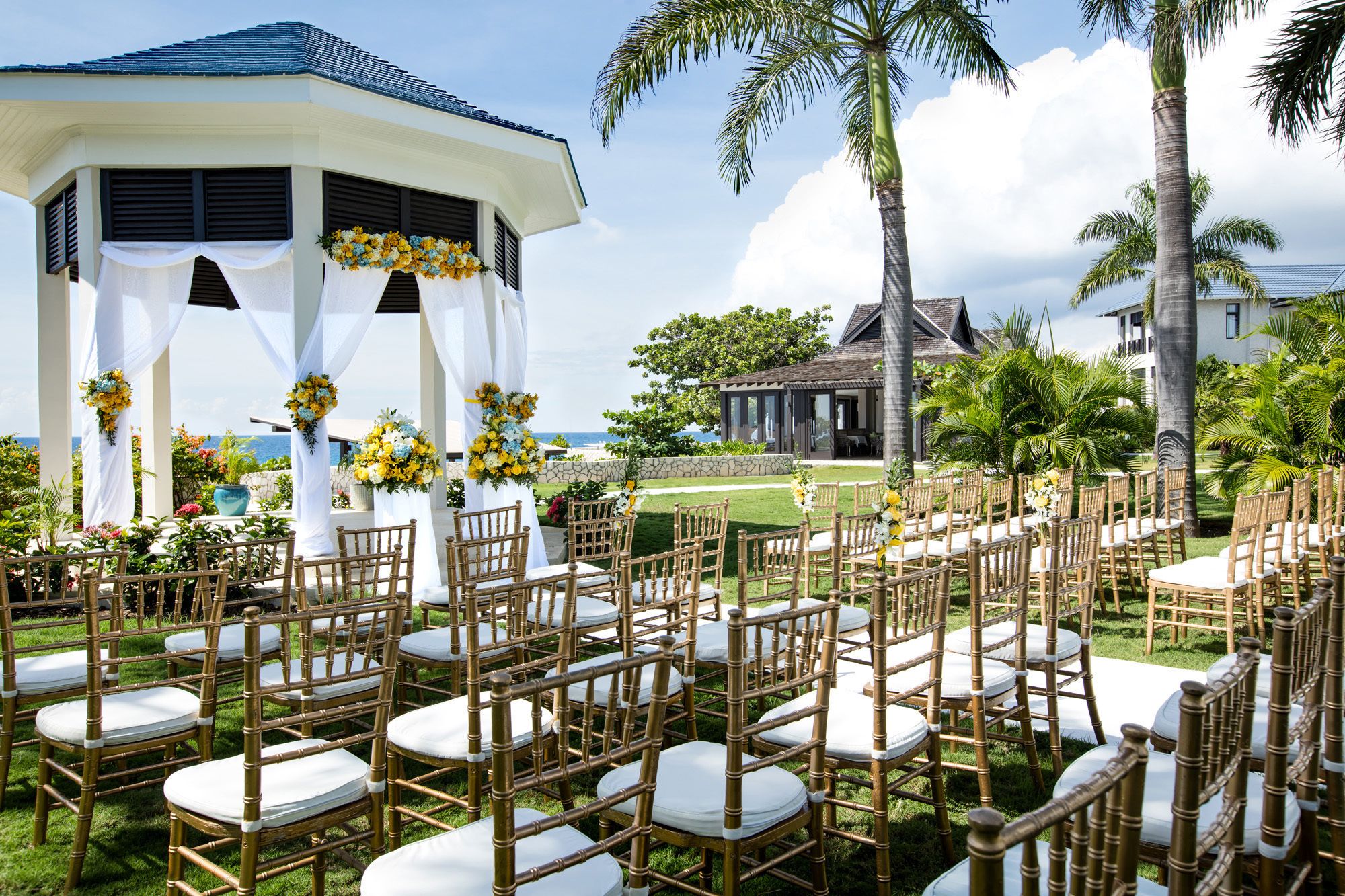 outdoor wedding area