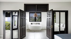 빌라, 침실 1개, 바다 전망 | 욕실 | 무료 세면용품, 헤어드라이어, 목욕가운, 슬리퍼