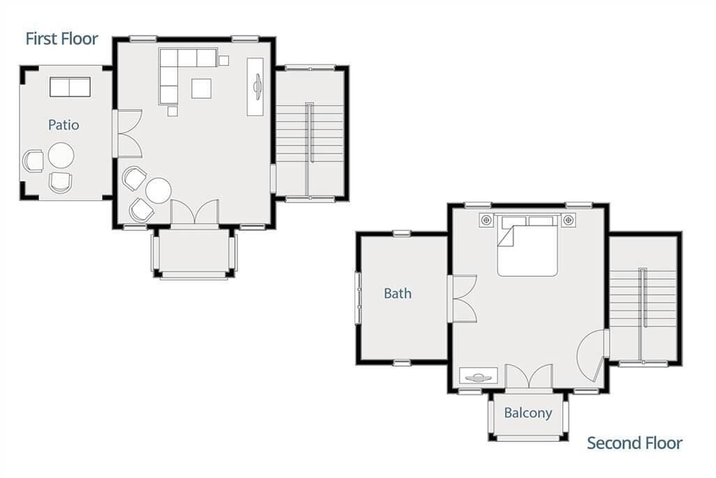 Villa, 1 camera da letto, vista resort | Piantina