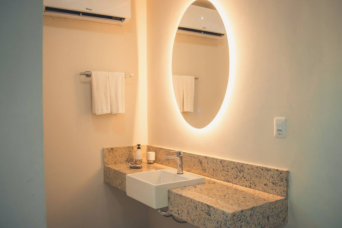 superior double room, 1 queen bed | bathroom | shower, rainfall showerhead, towels, toilet paper