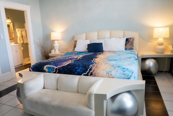 Deluxe Room, 1 King Bed (Retro Style) Second Floor | 1 bedroom, pillowtop beds, free minibar, individually decorated