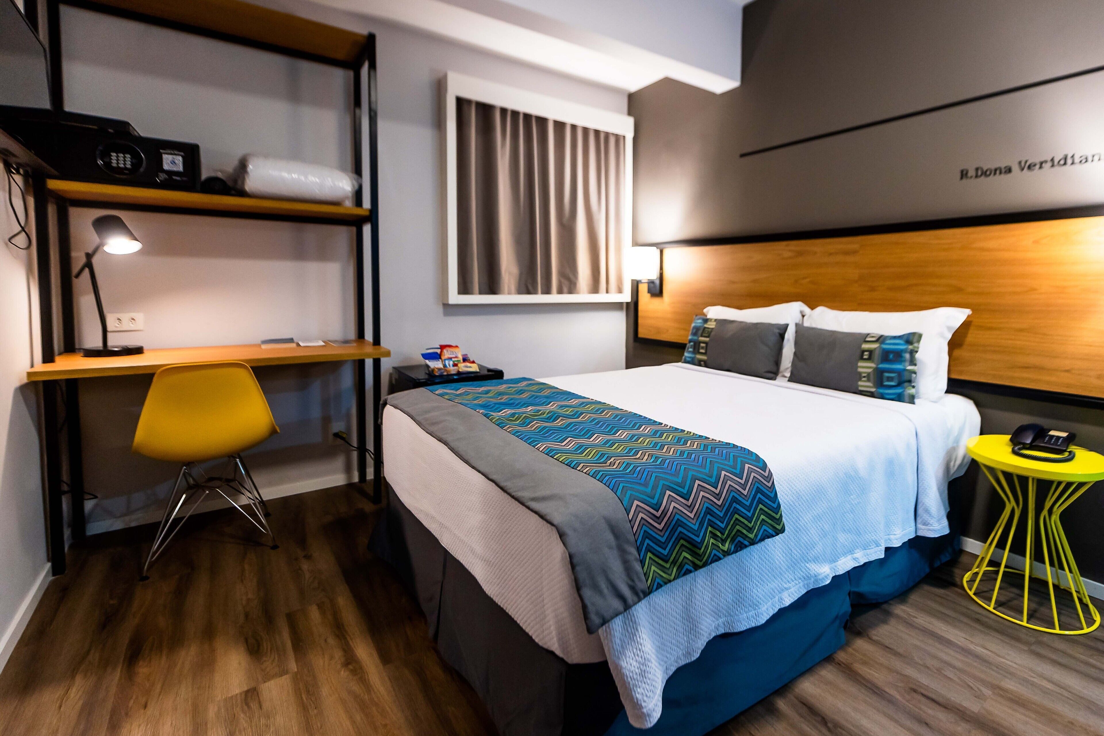 Minibar, desk, blackout drapes, free WiFi