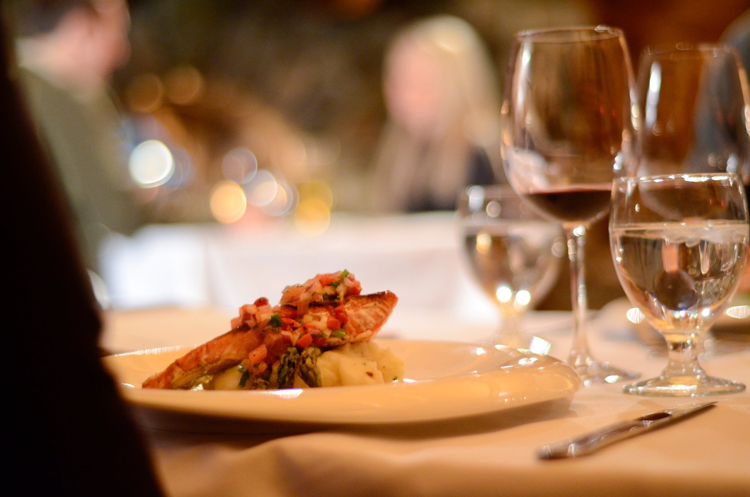 breakfast and dinner served, local cuisine