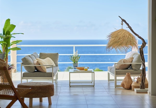 Deluxe Villa, 4 Bedrooms, Sea View | Terrace/patio