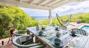 Villa, Private Pool, Sea View (3 Bedrooms) | Dining room - Coral Estate Rentals (St. Marie)
