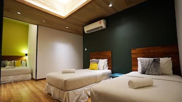 3 habitaciones, ropa de cama de alta calidad y camas con efecto memoria