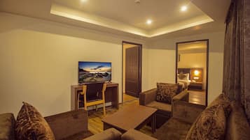 Family Room, 2 Bedrooms | In-room safe, desk, blackout curtains, iron/ironing board