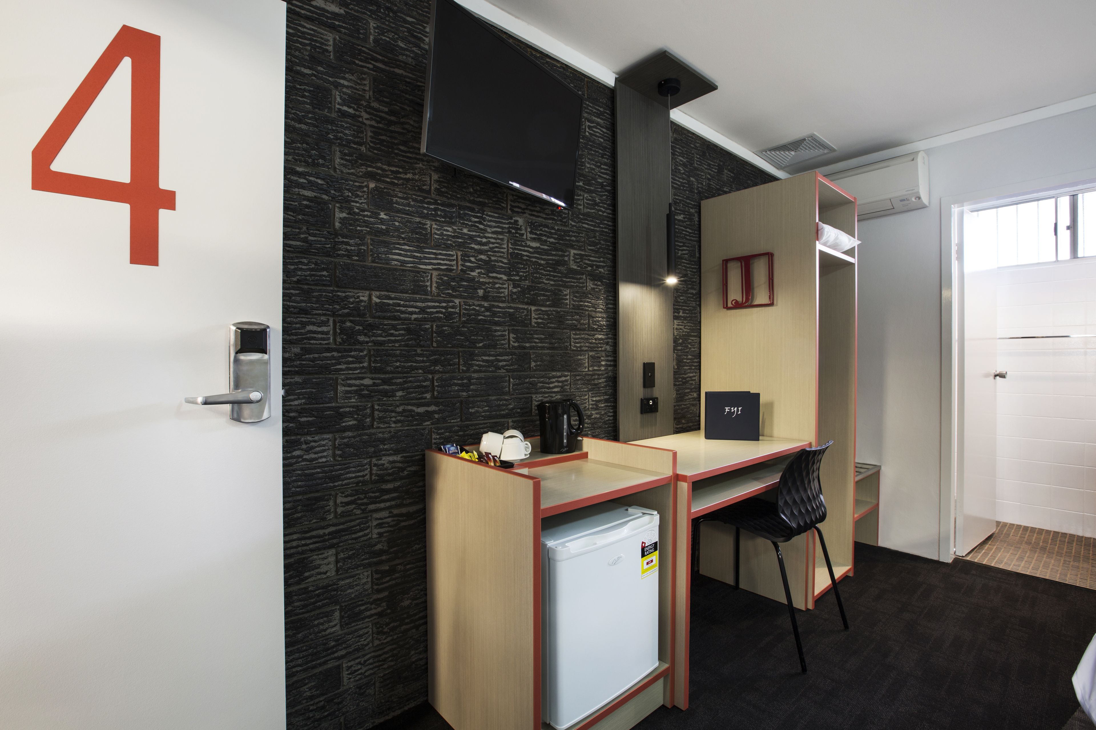 desk, laptop workspace, iron/ironing board, free wifi