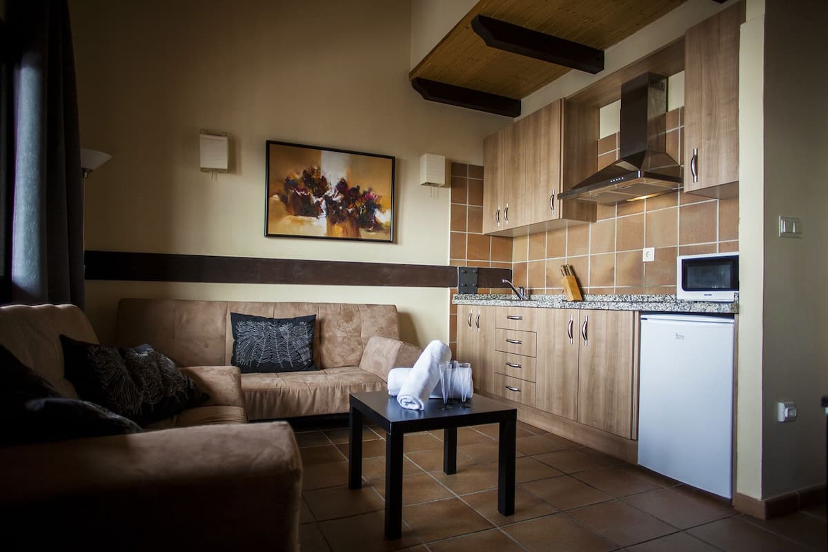 Apartment, 2 Bedrooms, Mountain View | Private kitchen | Coffee/tea maker, fridge, microwave, stovetop