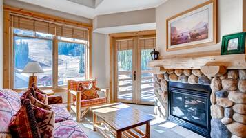 Condo, 1 Bedroom, Non Smoking | Living area | TV, fireplace