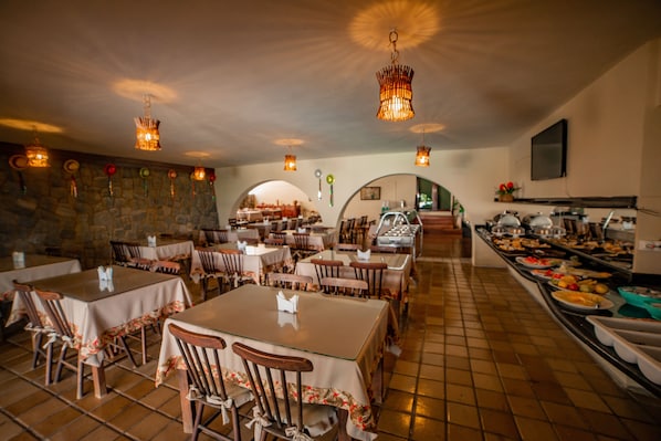 Breakfast, lunch, dinner served; Brazilian cuisine