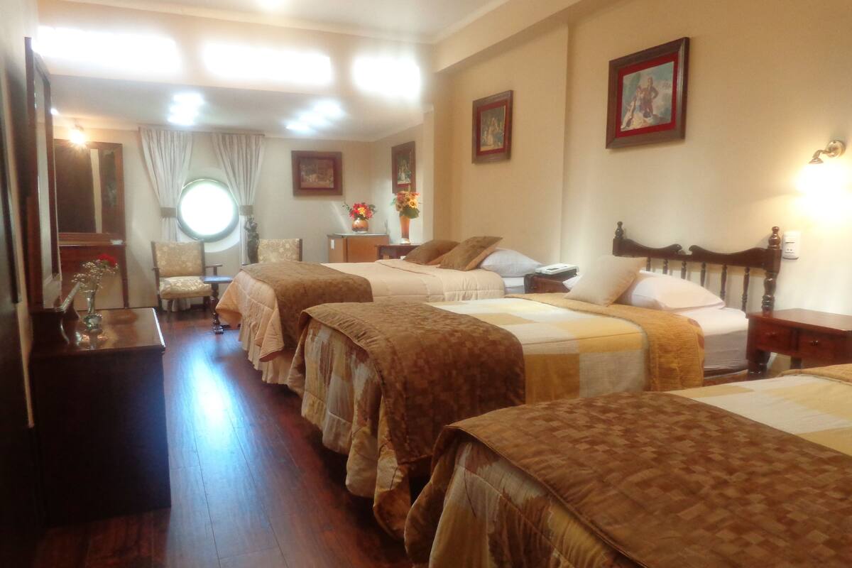 Triple Room | In-room safe, desk, iron/ironing board, rollaway beds