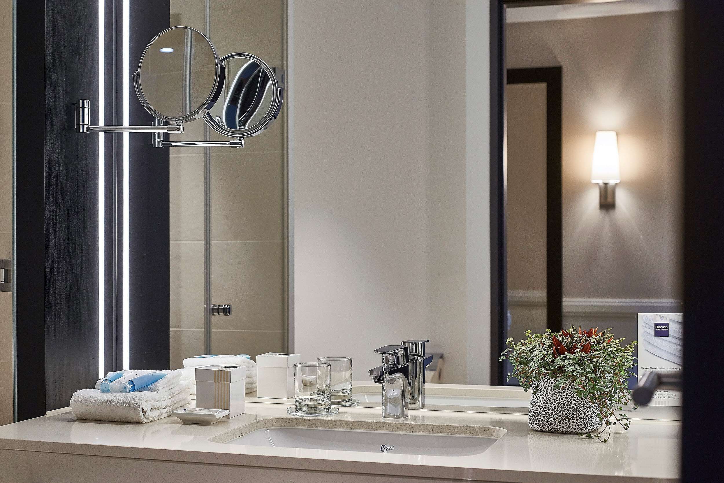 free toiletries, hair dryer, towels, soap