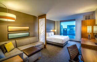 In-room safe, desk, laptop workspace, blackout drapes