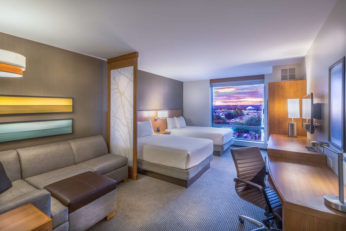 In-room safe, desk, laptop workspace, blackout drapes