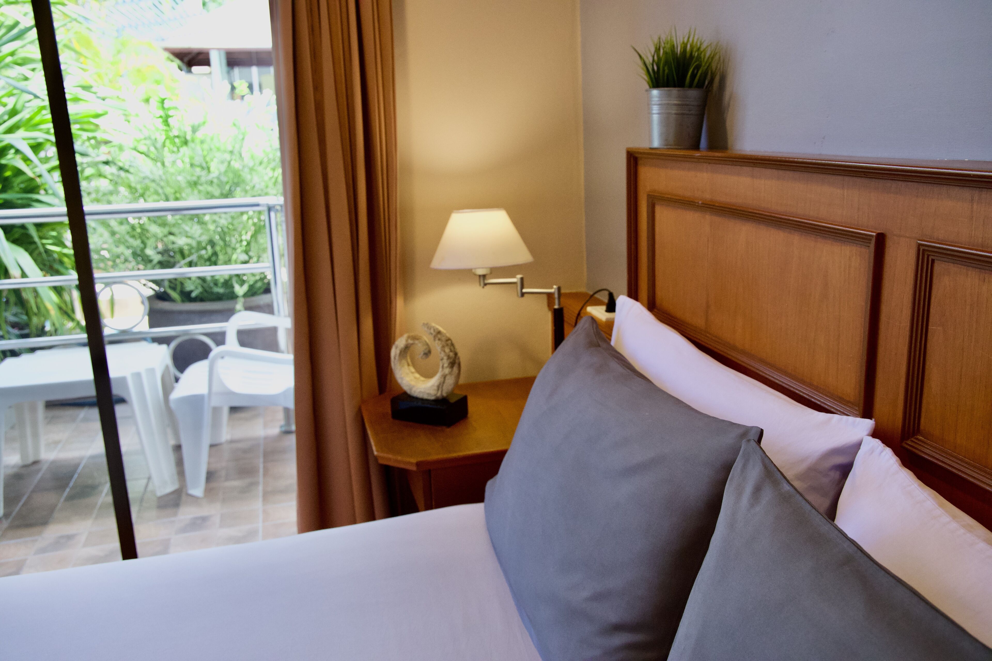 standard double room, pool view | free wifi, bed sheets