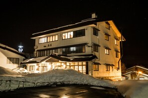 Front of property - evening/night - Alpine Villa Nozawa (Nozawaonsen)