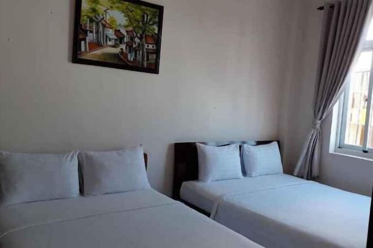 Desk, laptop workspace, blackout curtains, soundproofing