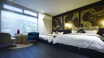 Premium bedding, down comforters, individually furnished