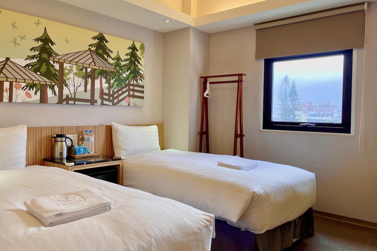 comfort twin room, mountain view | premium bedding, desk, blackout curtains, soundproofing