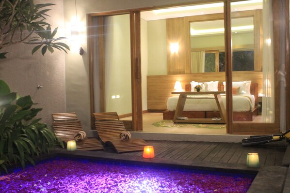 Villa, 1 habitación, piscina privada | Minibar, caja fuerte, escritorio y sistema de insonorización