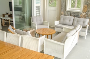 Luksus-lejlighed - 3 soveværelser - havudsigt | Terrasse/gårdhave