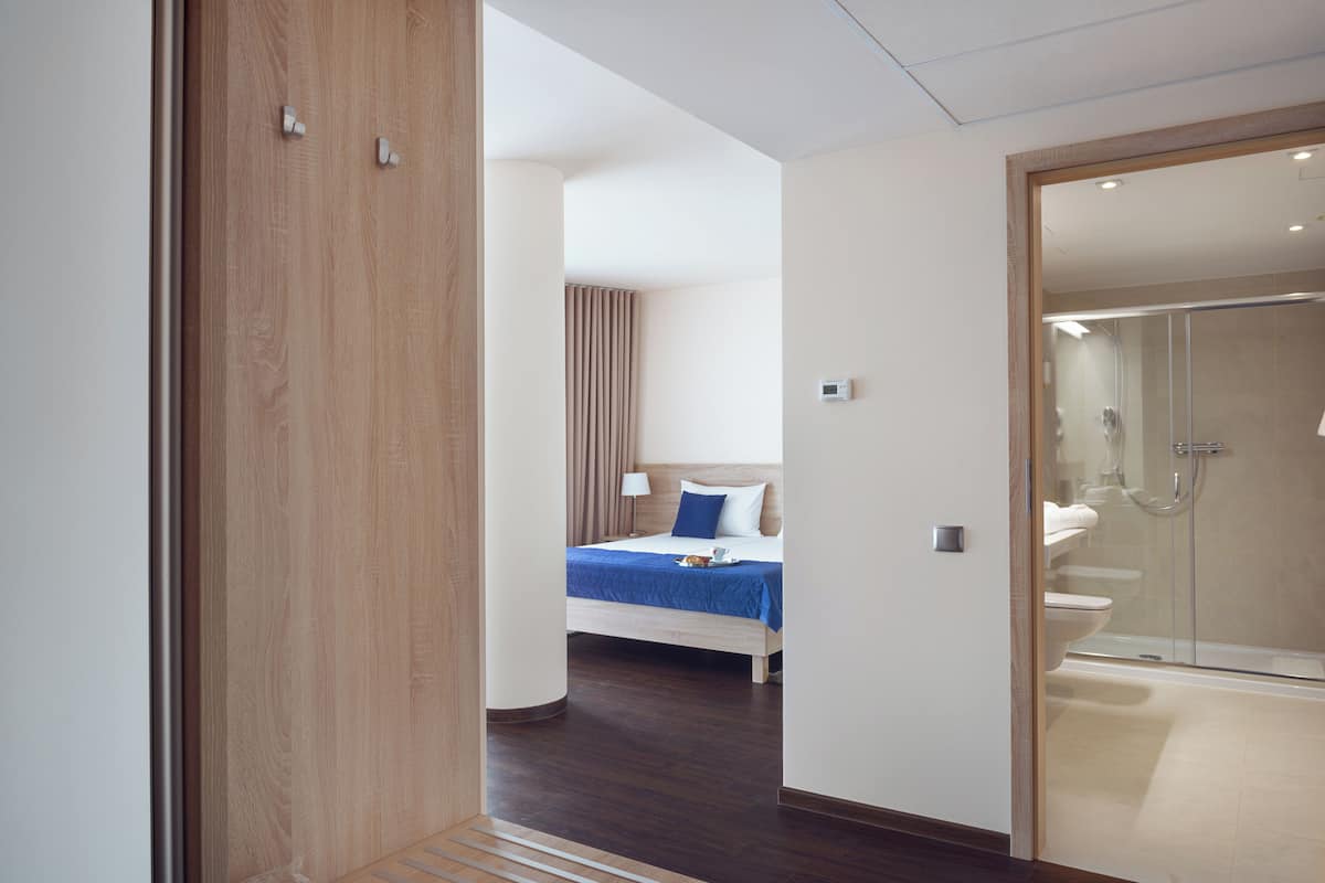 Literie de qualité supérieure, couette en duvet d'oie, minibar