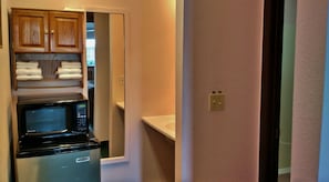 Deep soaking tub, rainfall showerhead, free toiletries, hair dryer