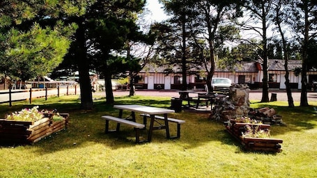 Outdoor banquet area