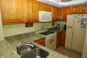 Condo, 3 Bedrooms, Oceanfront (3 Bathrooms) | Private kitchen | Full-size fridge, microwave, oven, stovetop - The Quay by KEES Vacations (Nags Head)