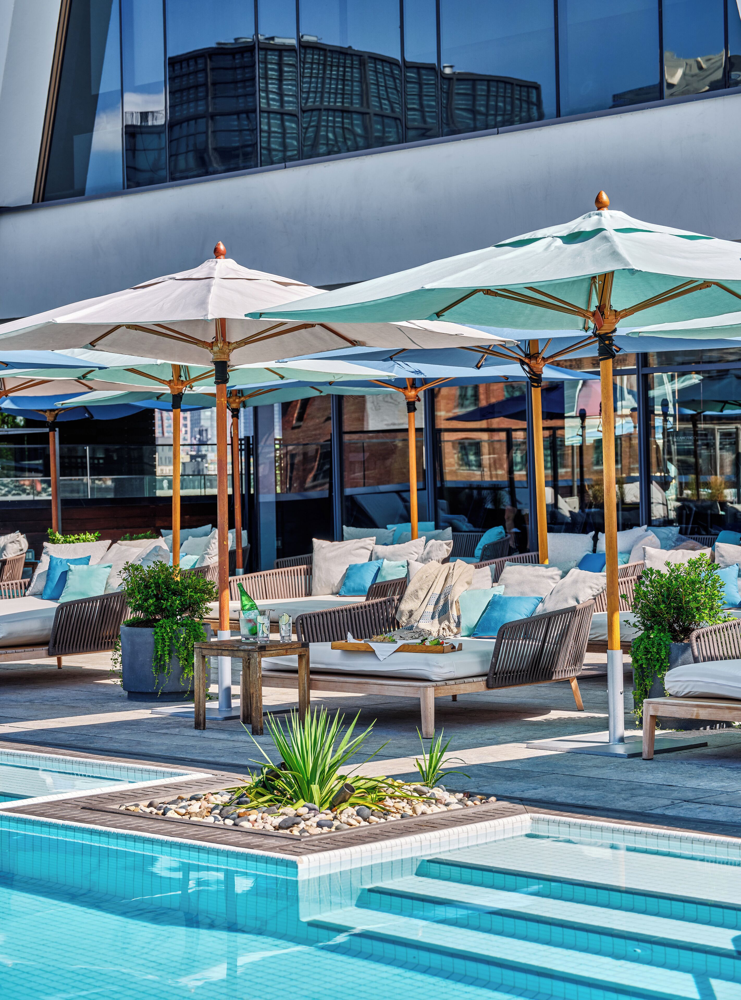 seasonal outdoor pool, open 8:00 am to 8:00 pm, pool cabanas (surcharge)