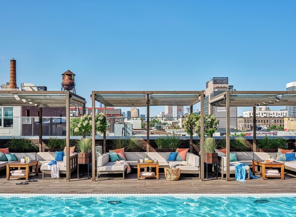 Seasonal outdoor pool, open 8:00 AM to 8:00 PM, pool cabanas (surcharge)