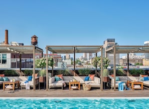 Seasonal outdoor pool, open 8:00 AM to 8:00 PM, cabanas (surcharge)
