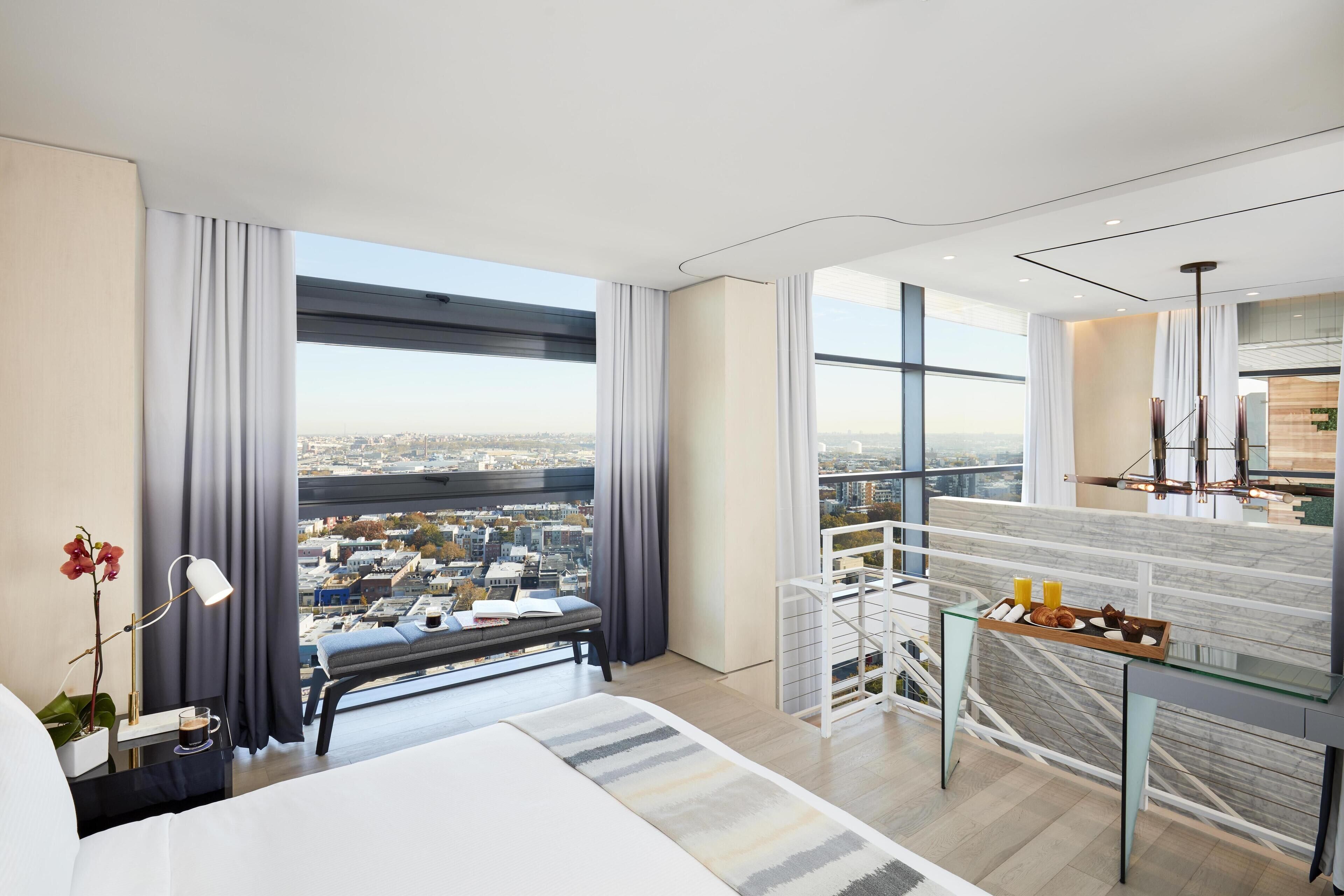 Premium bedding, in-room safe, blackout curtains, soundproofing