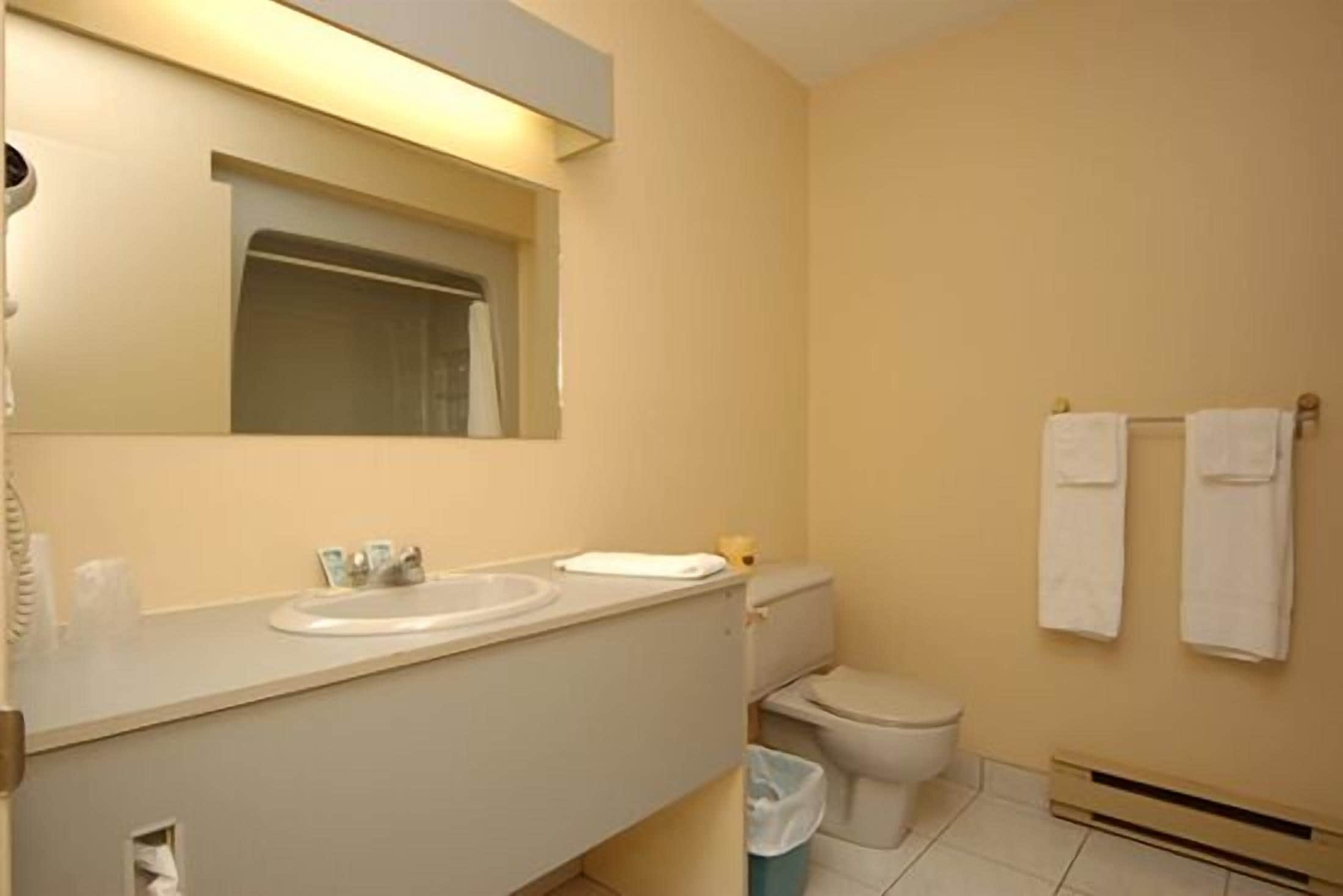 free toiletries, hair dryer, towels