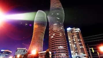 Façade de l’hébergement – soirée/nuit