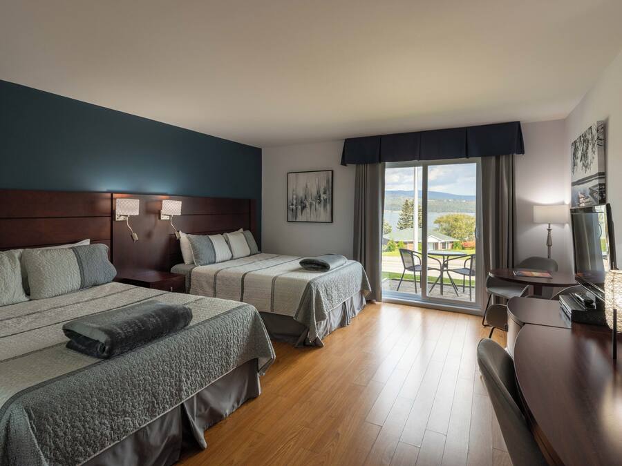 Standard Room, 2 Queen Beds | Desk, laptop workspace, blackout drapes, soundproofing